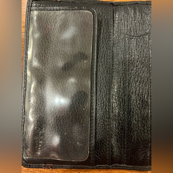 Brighton Leather Crocodile Embossed Vintage Checkbook Clutch Wallet - Picture 5 of 8